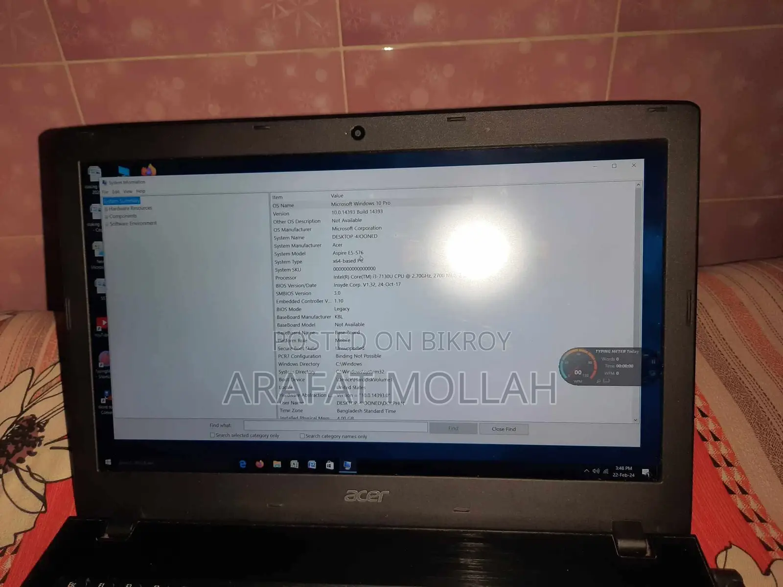 Laptop Acer Aspire 15 4GB Intel Core i3 HDD 1T