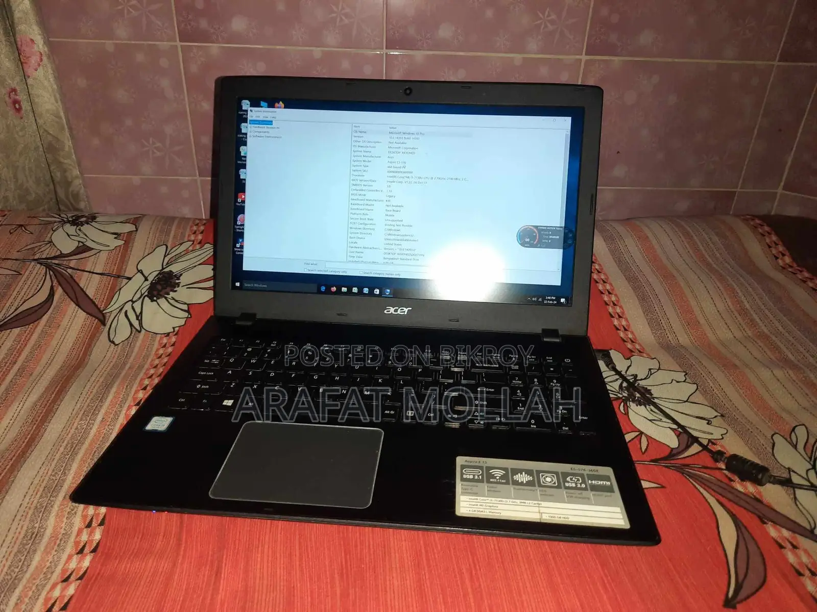 Laptop Acer Aspire 15 4GB Intel Core i3 HDD 1T