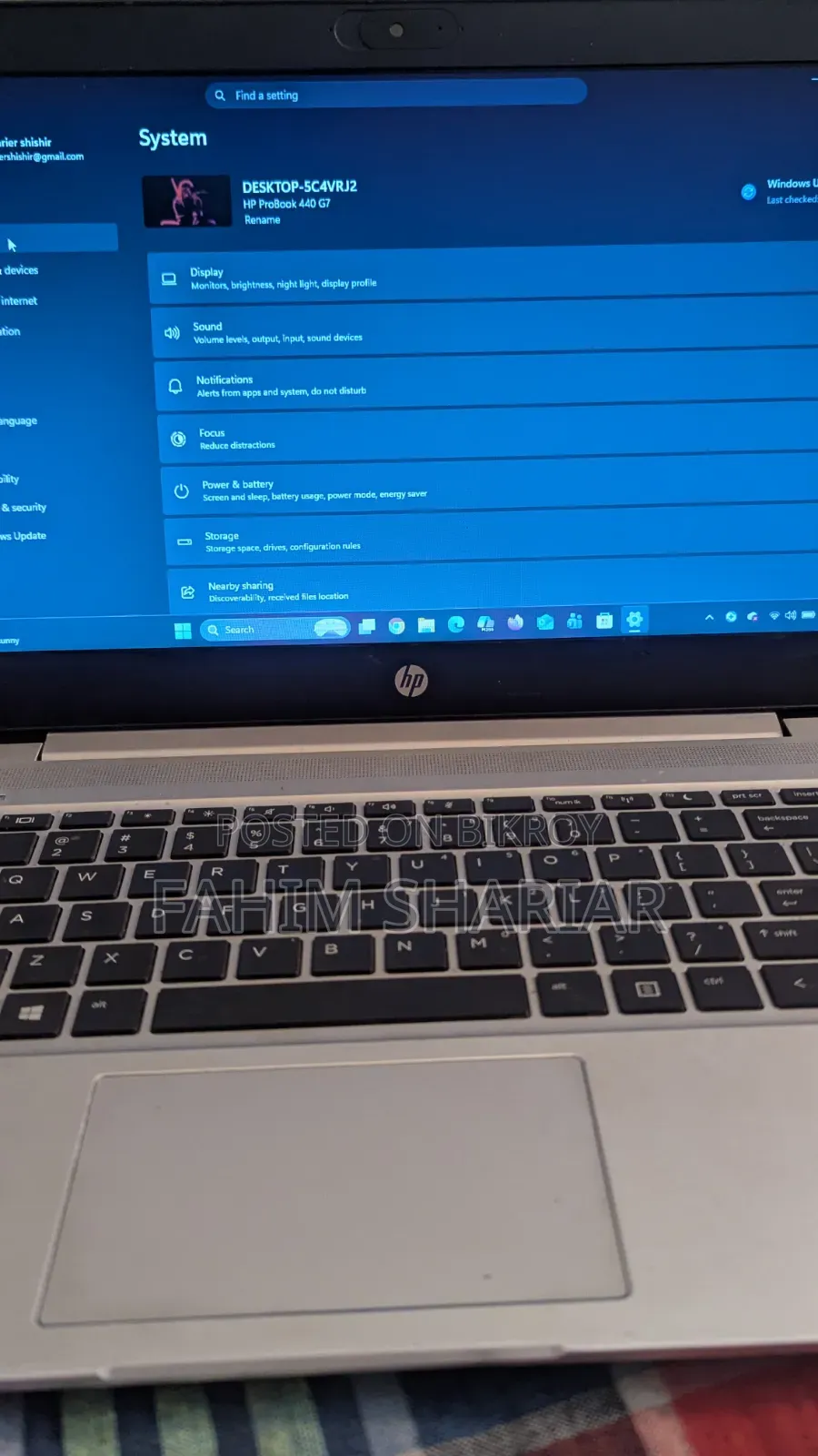 Laptop HP ProBook 440 G7 8GB Intel Core i5 SSD 256GB