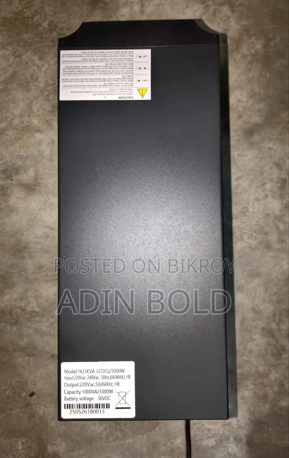 Power Guard 1000VA Online UPS (Metal Body) - Brand New