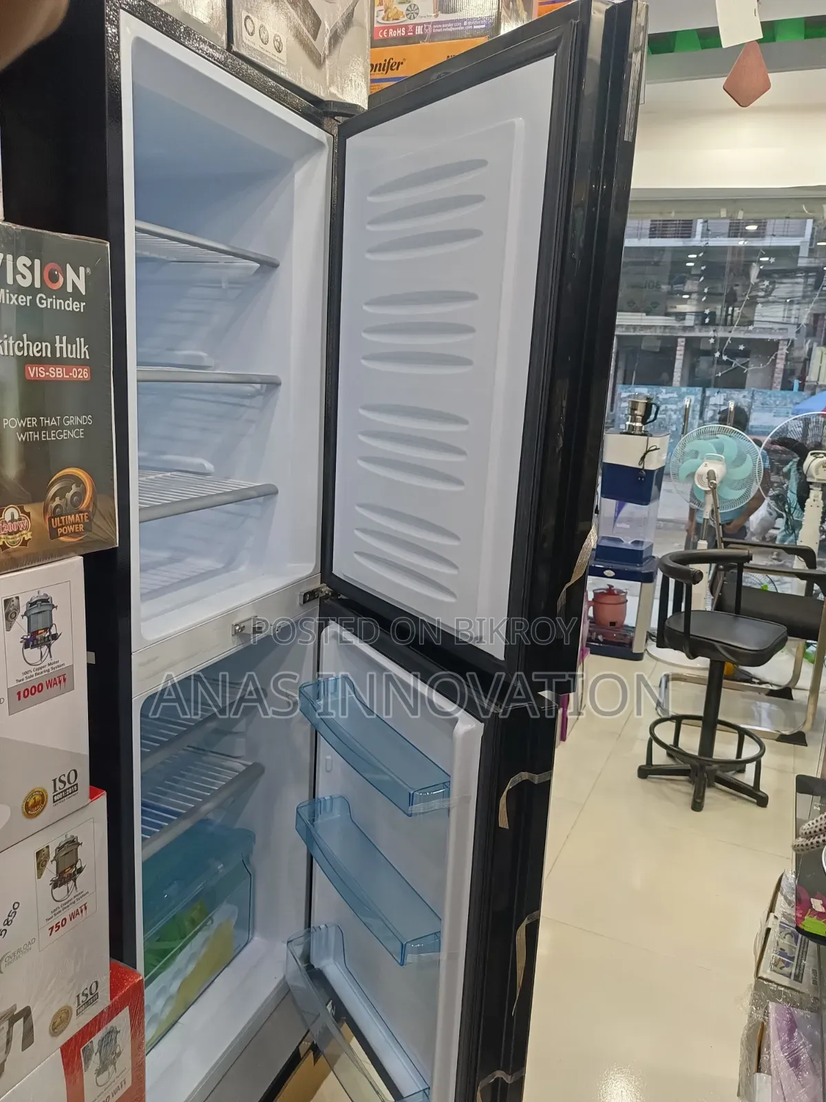 VISION Glass Door Top Mount Refrigerator RE-240 Liter