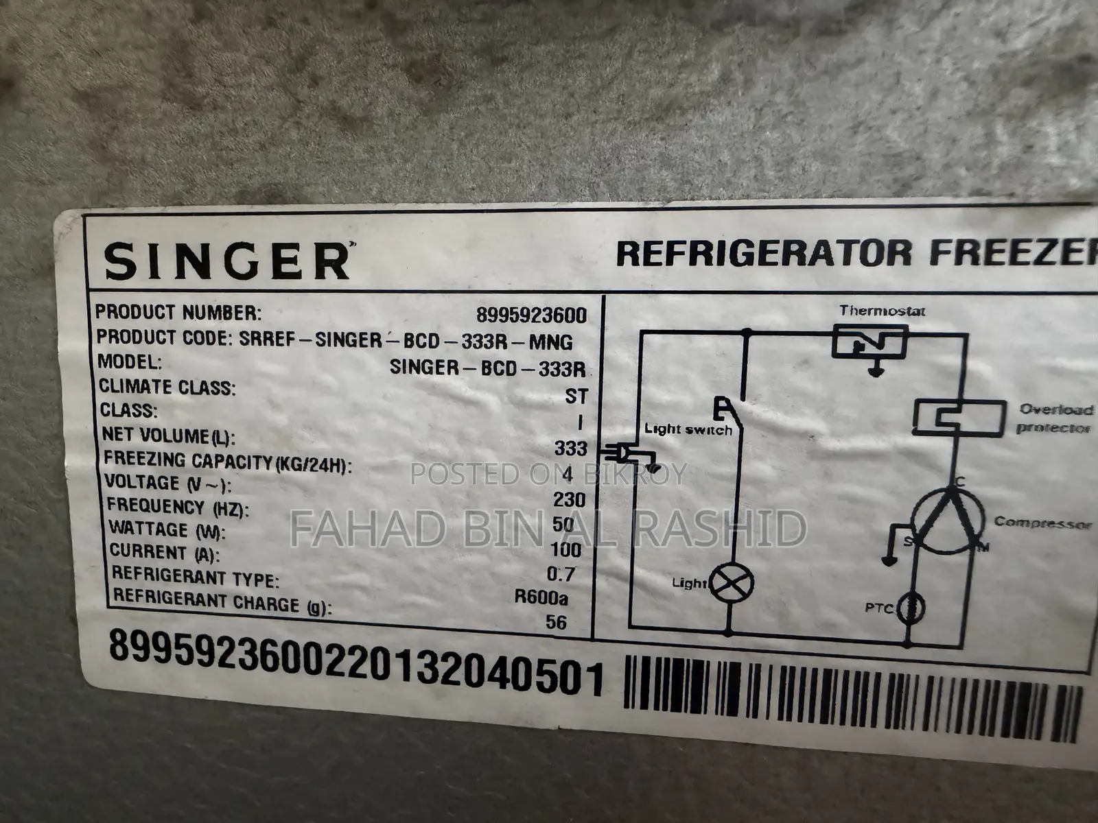 Singer Refrigerator