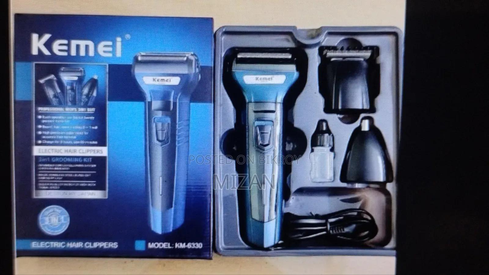 Kemei Km 6330 3 in 1 Hair Clipper Grooming Kit Trimmer