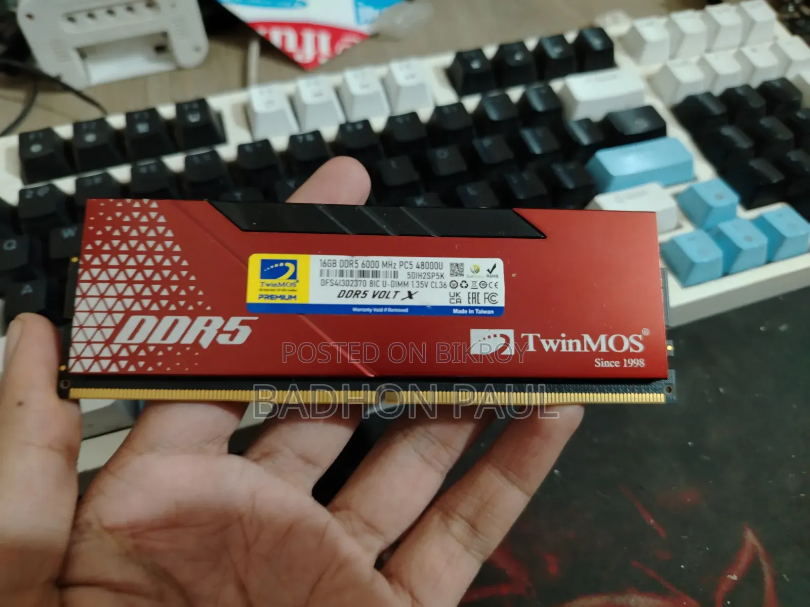 [For Sale] TwinMOS VOLTX 16GB DDR5 6000MHz Desktop RAM