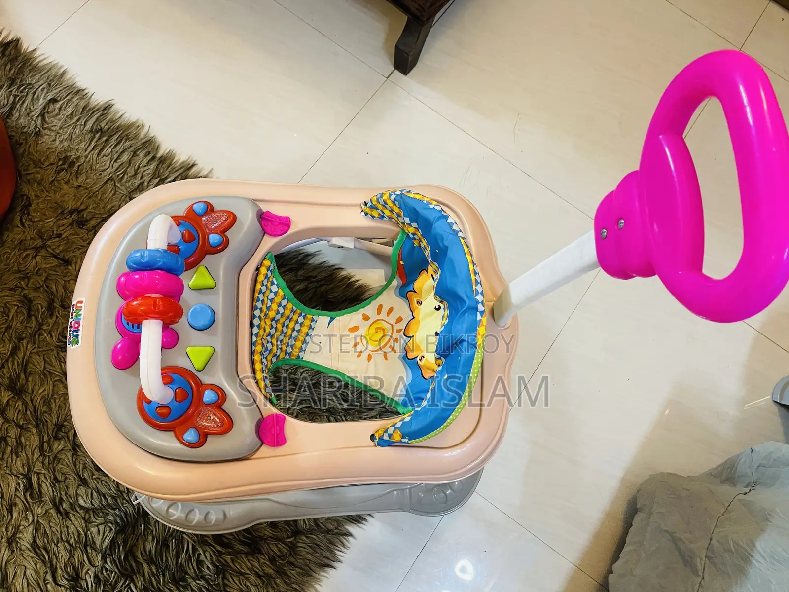 Almost New Musical Baby Walker With Parent Push Handle | 3/4Times Used
