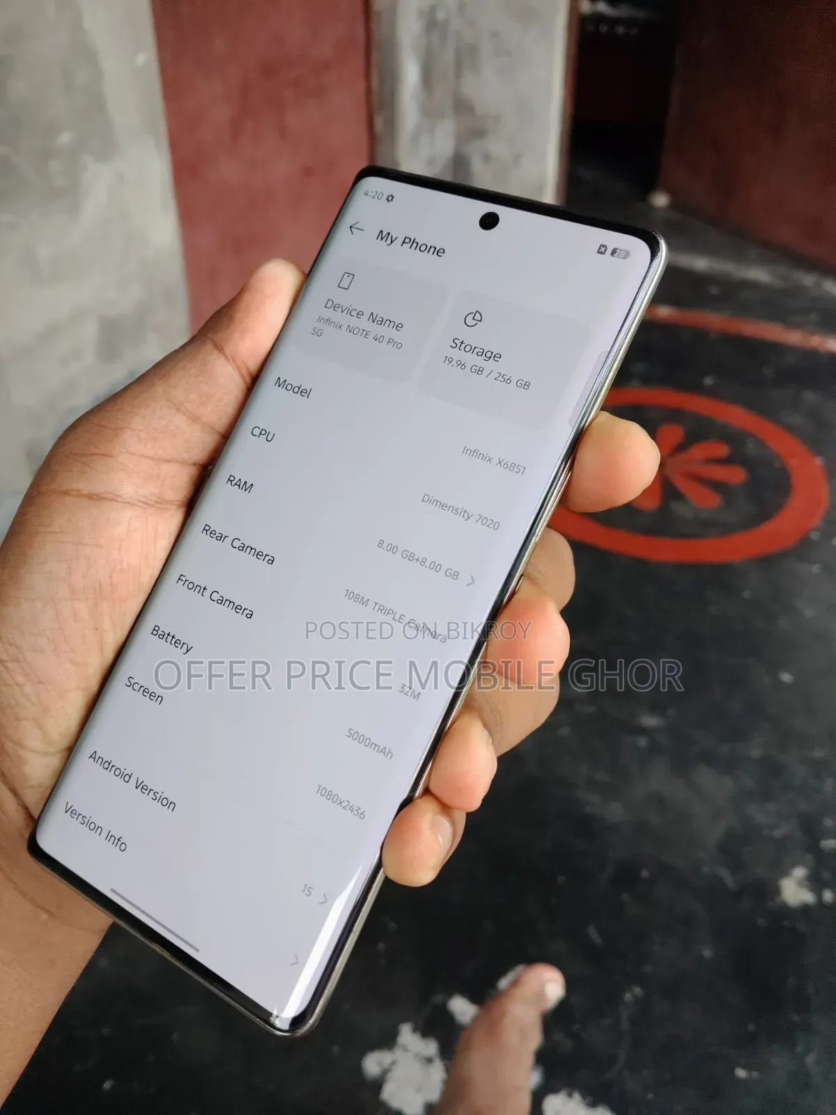 Infinix Note 40 Pro 5G 256 GB Gold