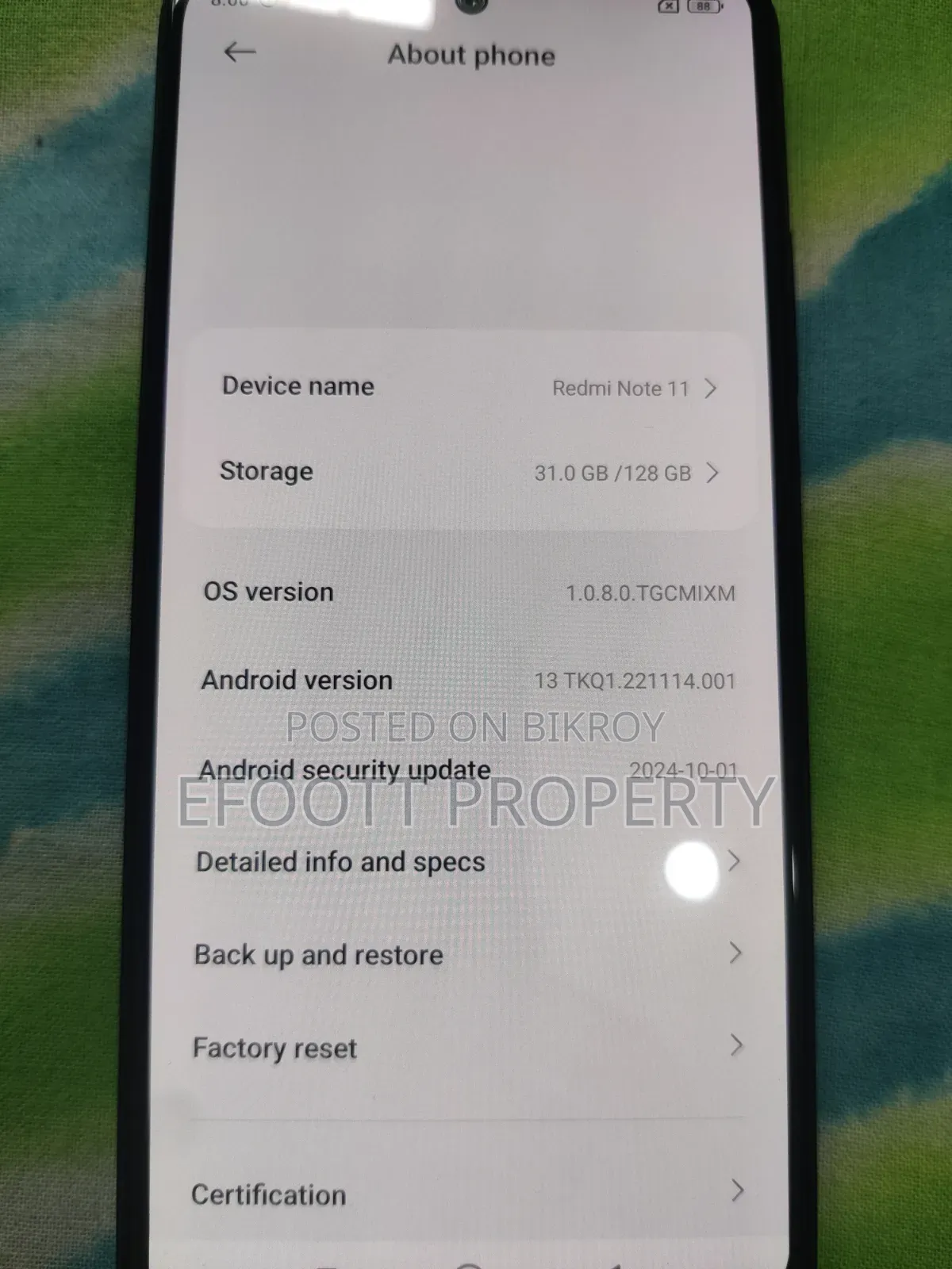 Xiaomi Redmi Note 11 128 GB Black