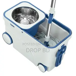 Mop With Long Telescopic Steel Handle and Microfiber Cloth - 3