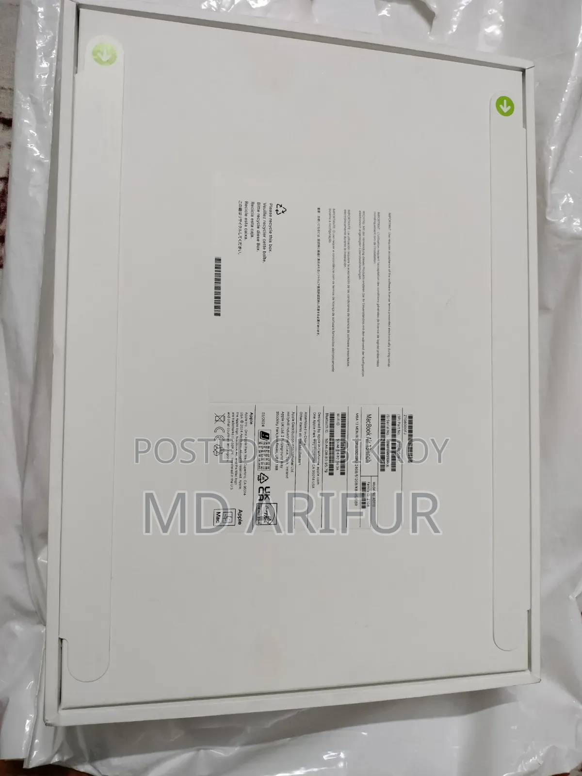 New Laptop Apple MacBook Air 24GB Apple M3 SSD 512GB