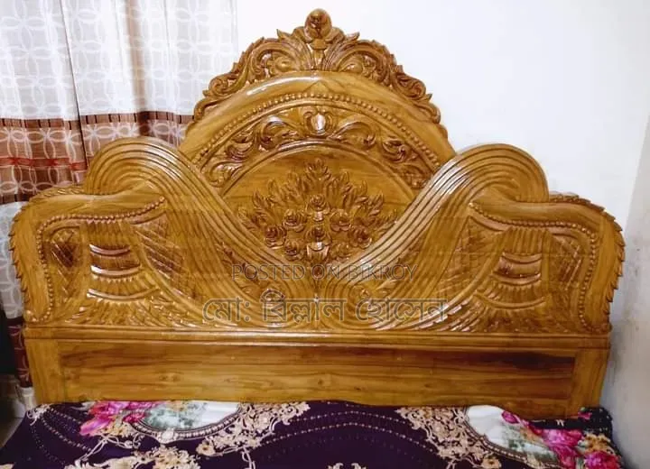 সেগুন কাঠের বক্স খাট ৬/৭ ফিট