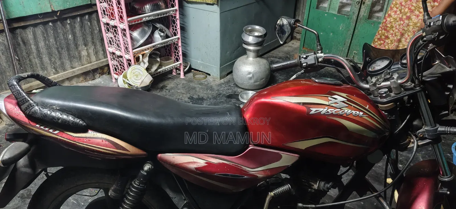 Bajaj Discover 100 2015 Red