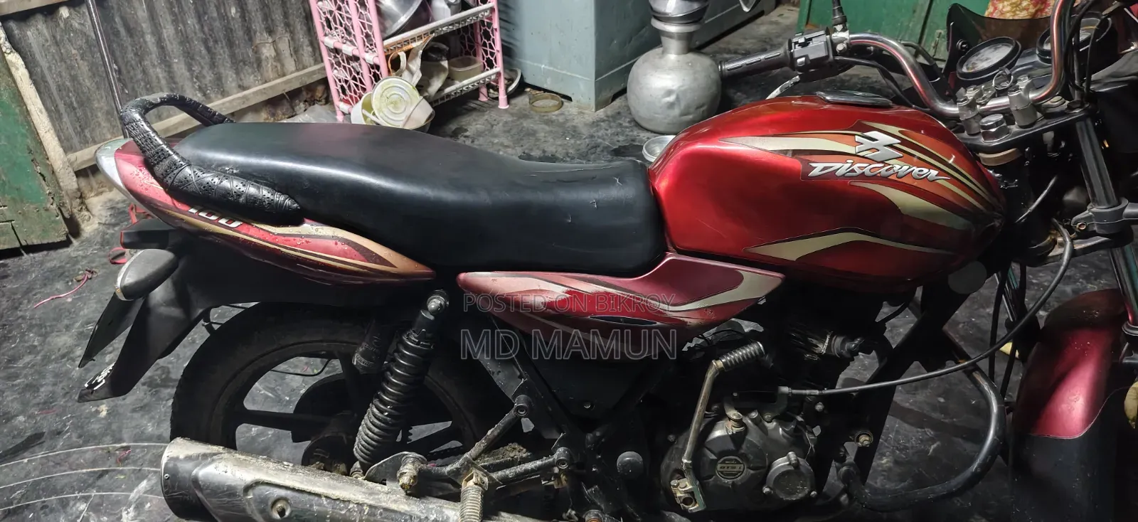 Bajaj Discover 100 2015 Red