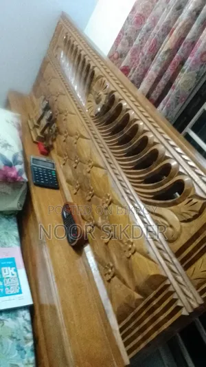 Akashmoni Wooden Bed 6 Feet by 7 Feet, Location: Savar Palli Bidyut