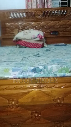 Akashmoni Wooden Bed 6 Feet by 7 Feet, Location: Savar Palli Bidyut