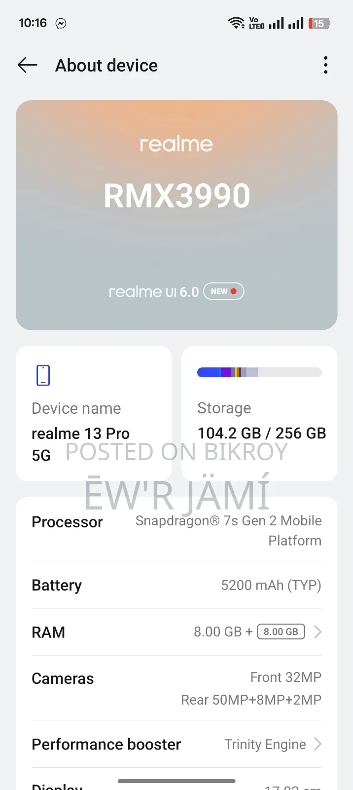 Realme 13 Pro+ 5G 256 GB Silver