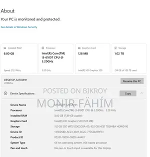 Gigabyte GA-H110MSTX-HD3-ZK 8GB Intel Core I3 HDD 128GB
