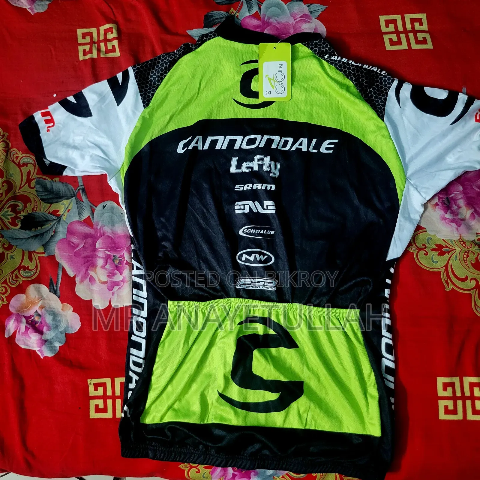 Cannondale Professional Cycling Jersey Padded Shorts Set (Size: 2XL)