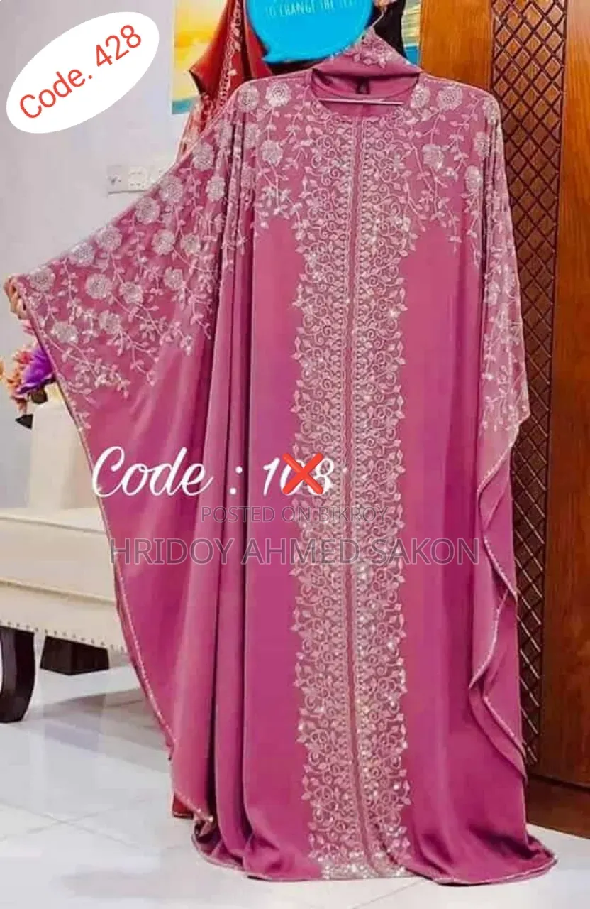 Orginal Dubai Cherry Febric Borka Code. 428