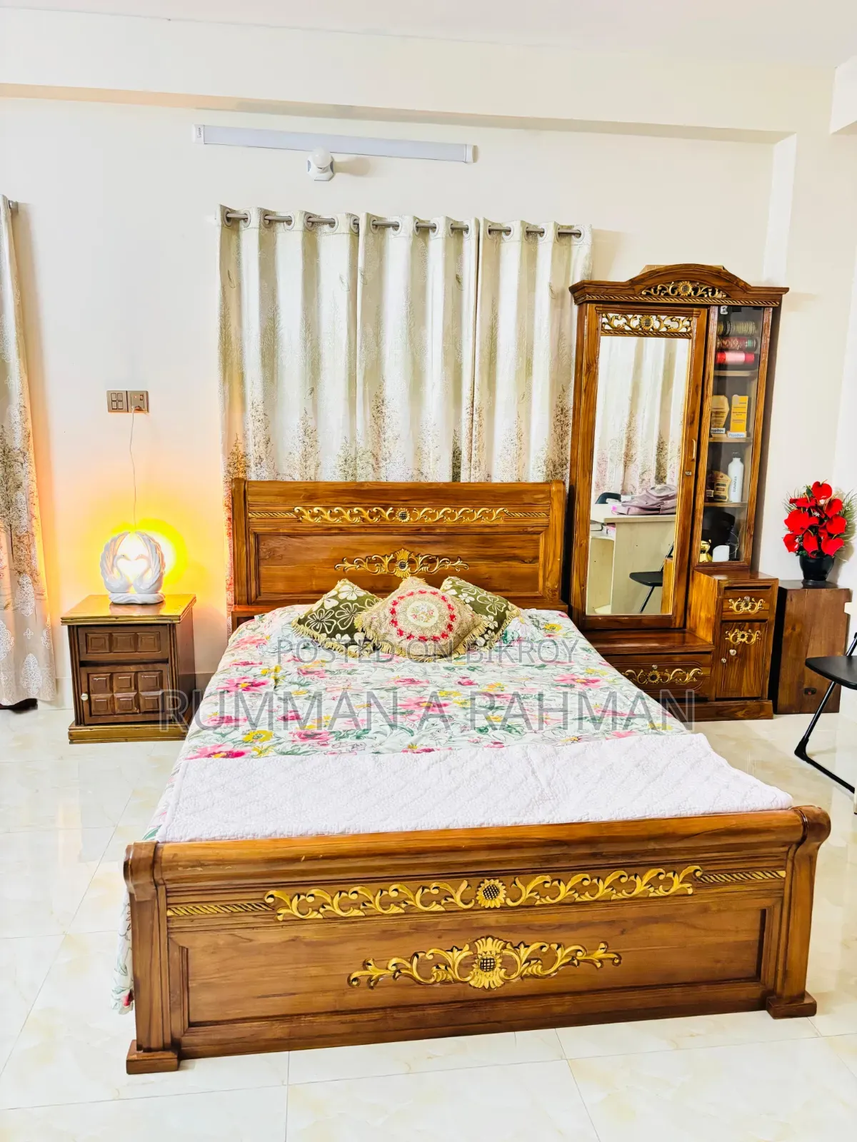 Segun Wood Bedroom Set Partex Cabinet