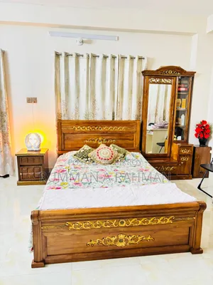 সেগুন কাঠ বেডরুম সেট পারটেক্স ক্যাবিনেট