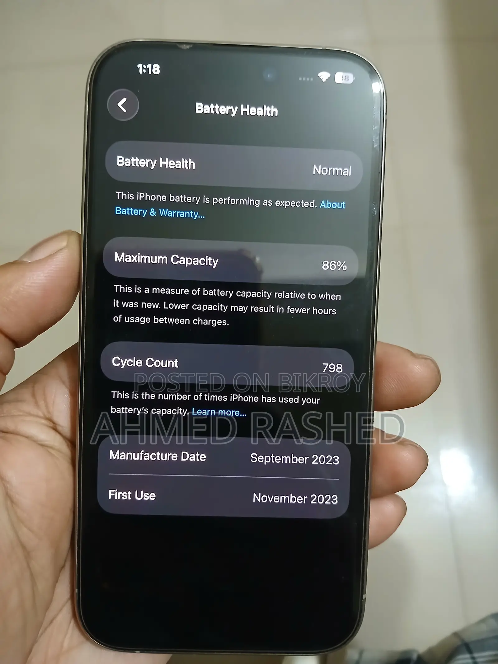 Apple iPhone 15 Pro 128 GB Gray