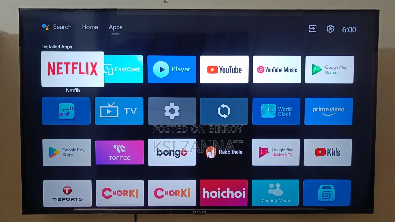 Singer Primax 55 Inch Android TV