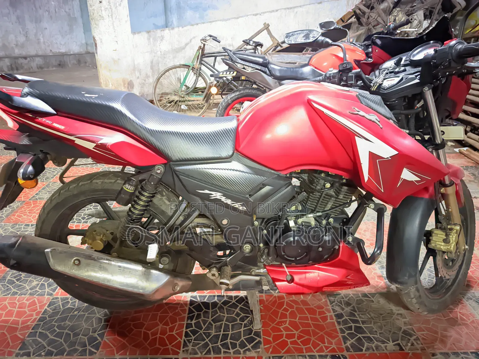 New TVS Apache RTR 160 2V ABS 2025 Red