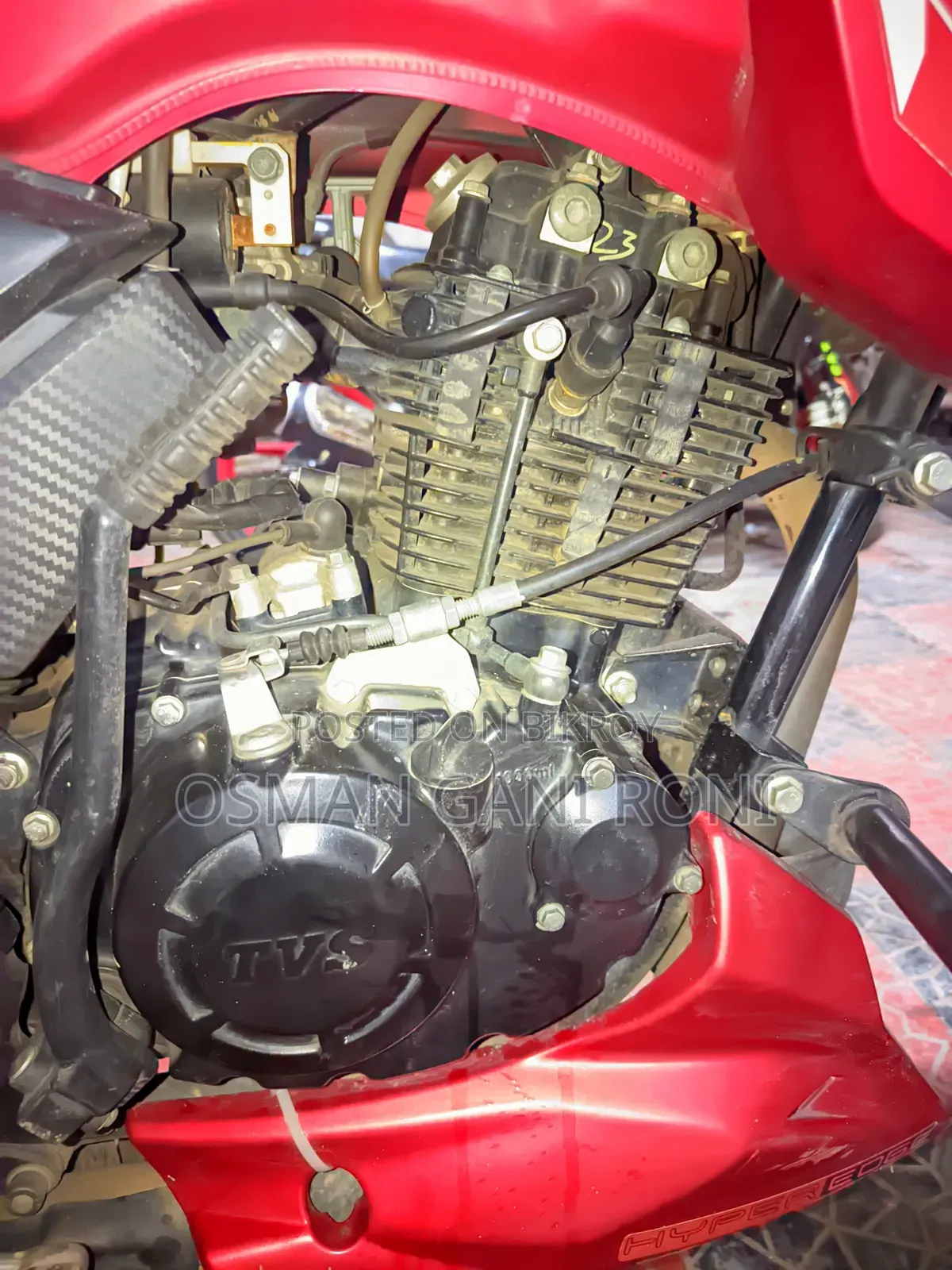 New TVS Apache RTR 160 2V ABS 2025 Red