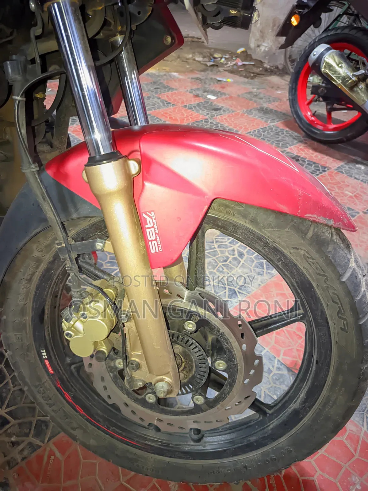 New TVS Apache RTR 160 2V ABS 2025 Red