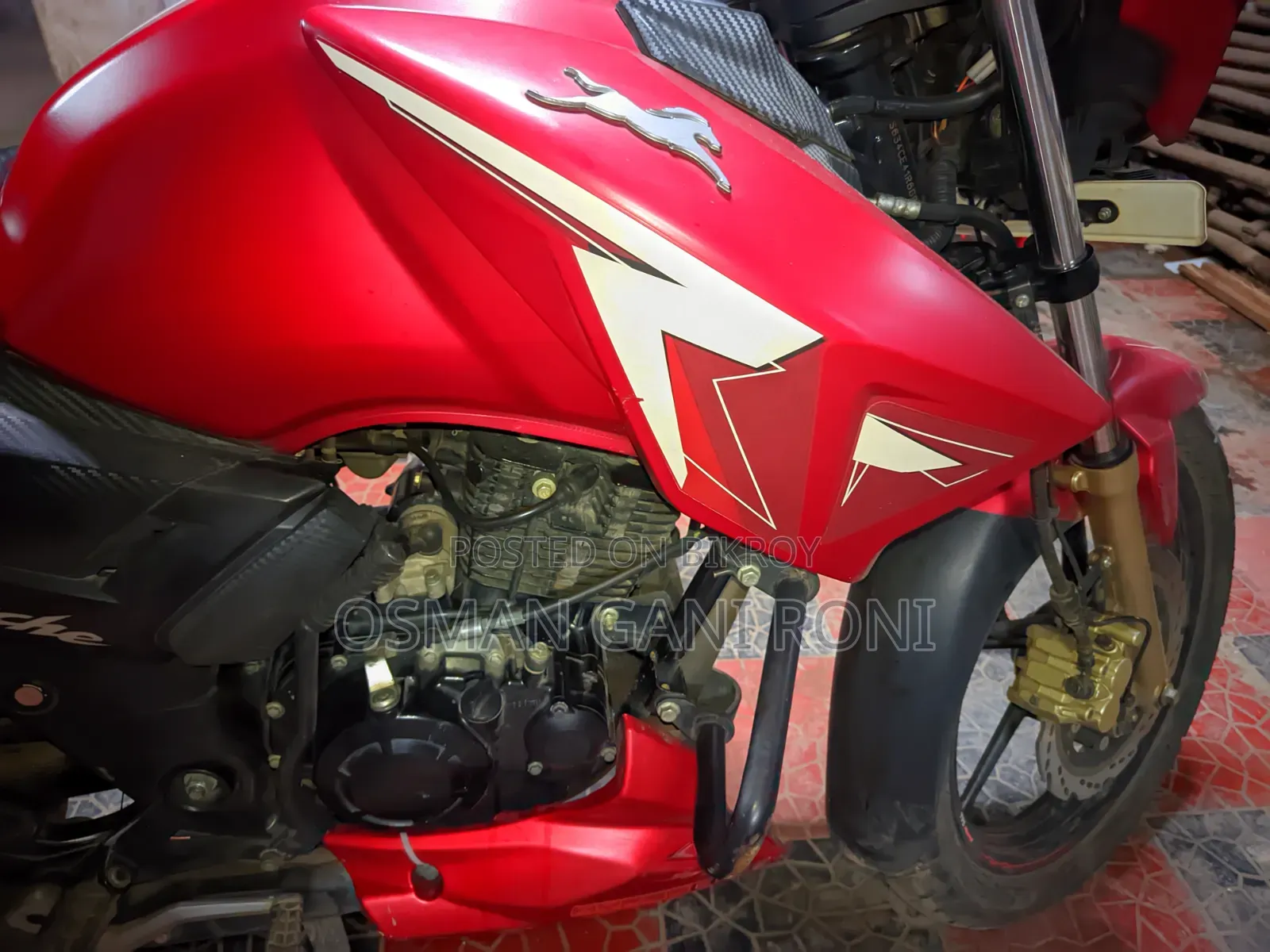 New TVS Apache RTR 160 2V ABS 2025 Red