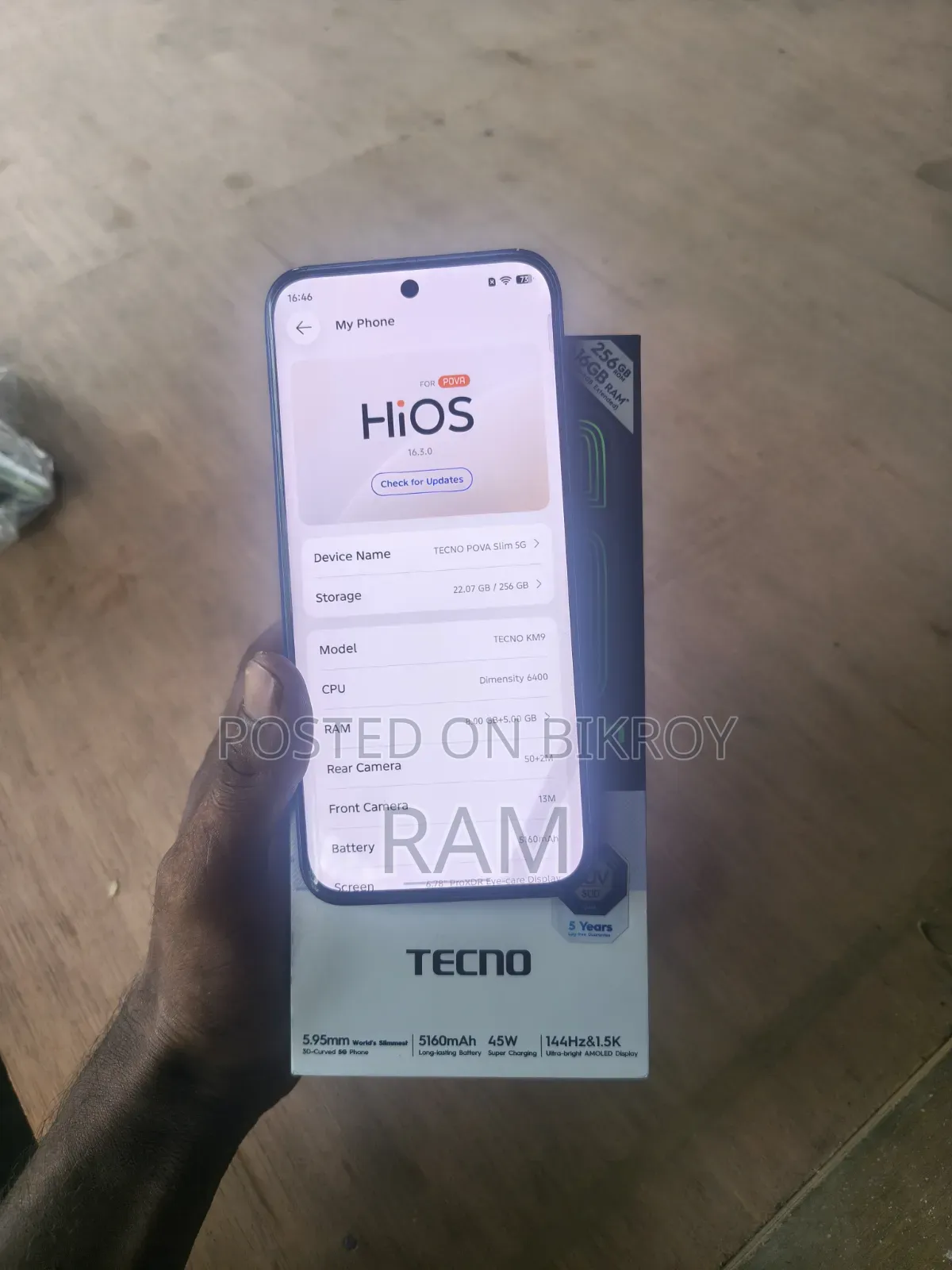 Tecno Pova Slim 5G 256 GB White