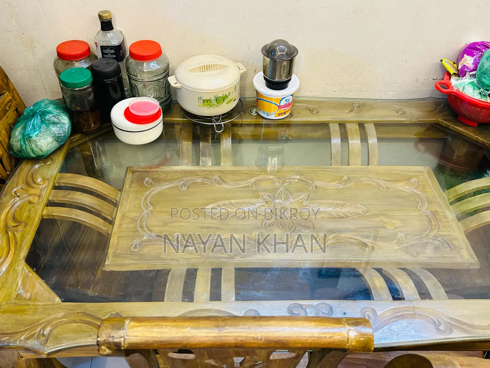 অরজিনাল সেগুন কাঠের ডাইনিং টেবিল