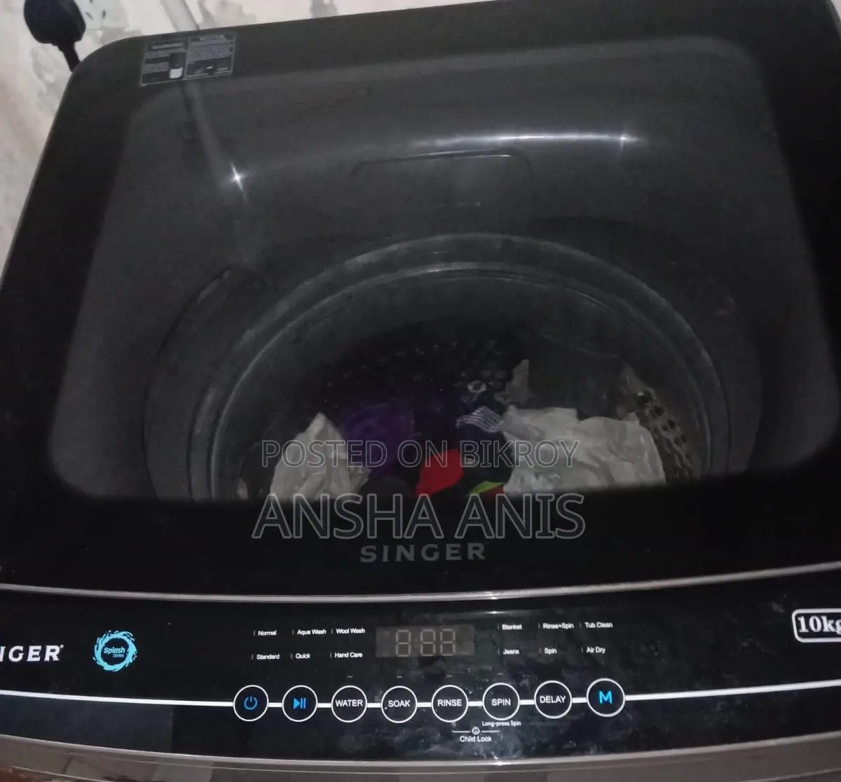 Singer Splash Series 10 KG Top Load Washing Machine.