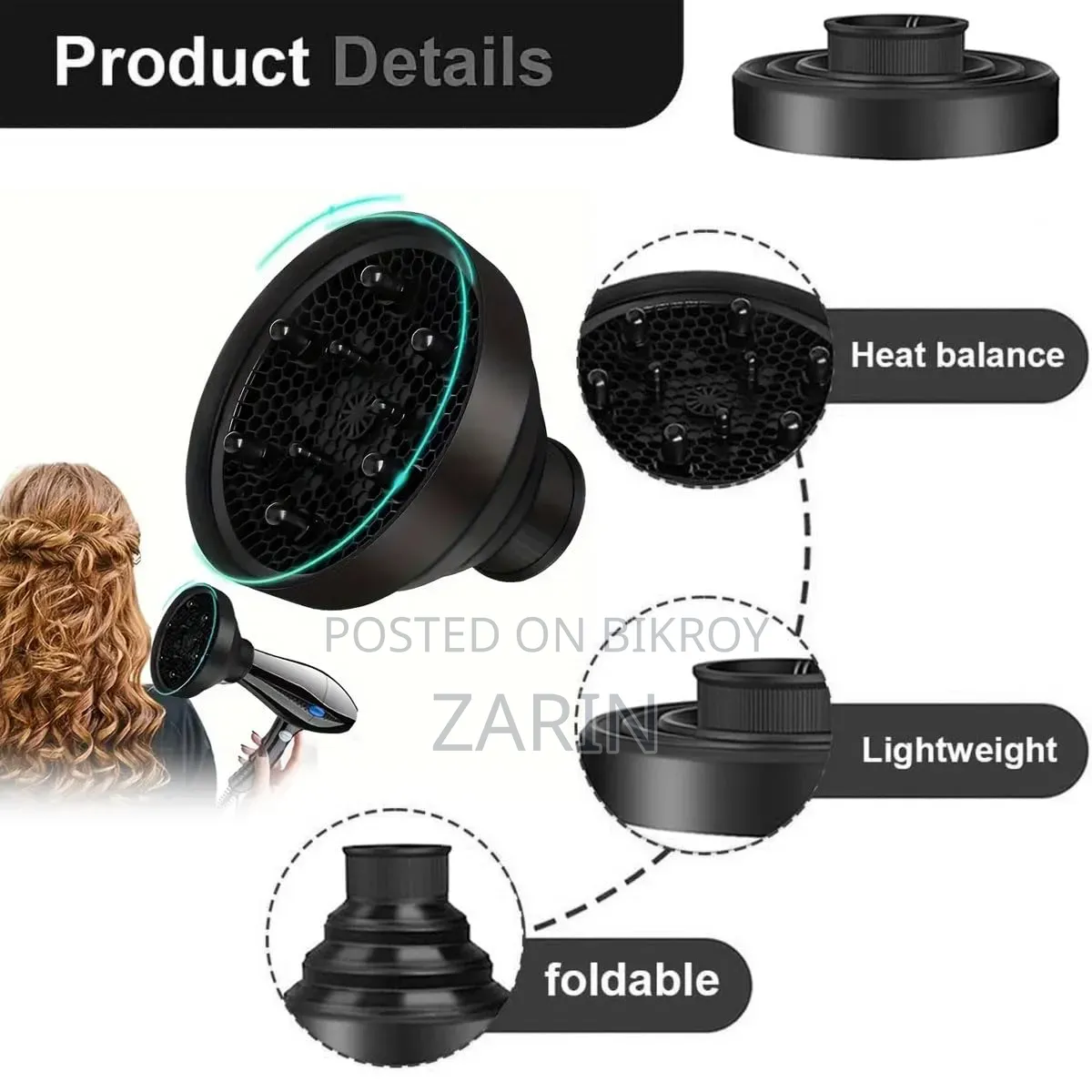 Portable Universal Hair Diffuser