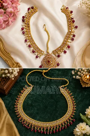 Joypuri Moti Bridal Jewelry Set(Matha Patti Long Necklace)