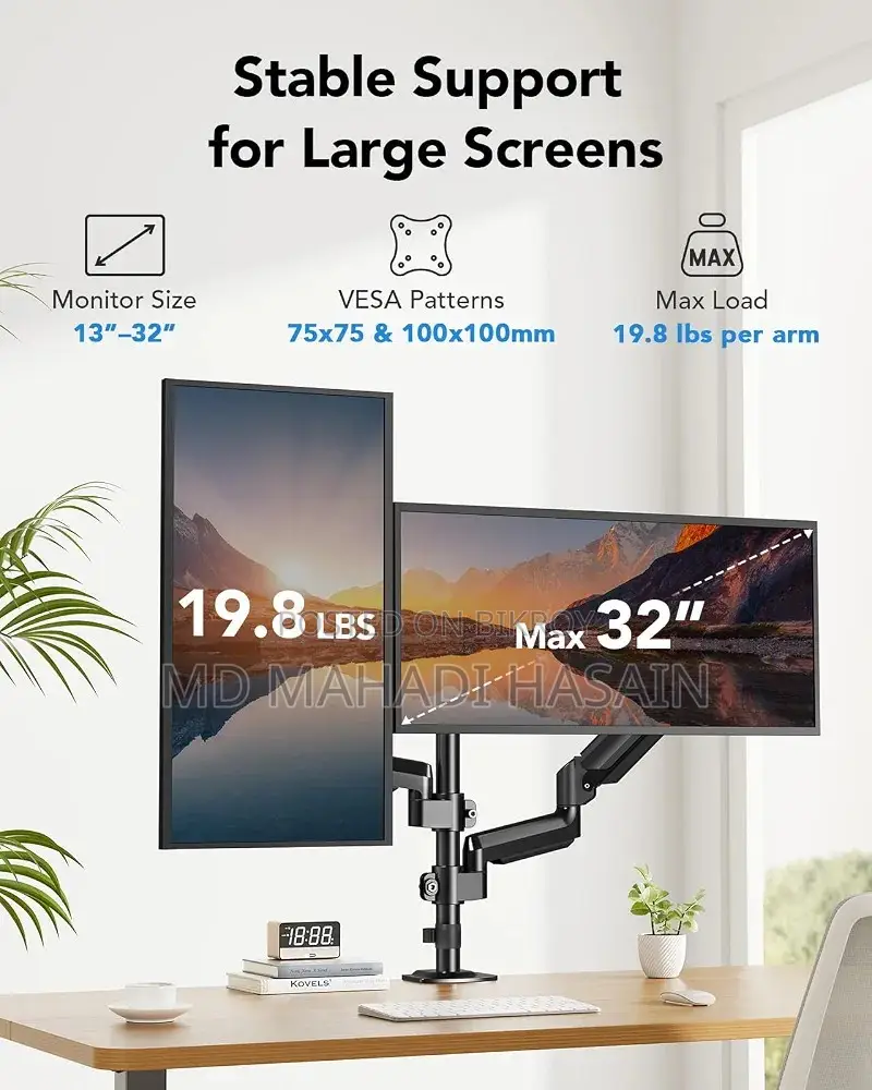 Dual Monitor Arms Desk Mount for Sale