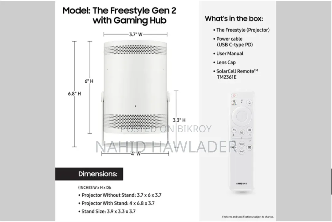 Samsung the Freestyle Gen 2 With Gaming Hub