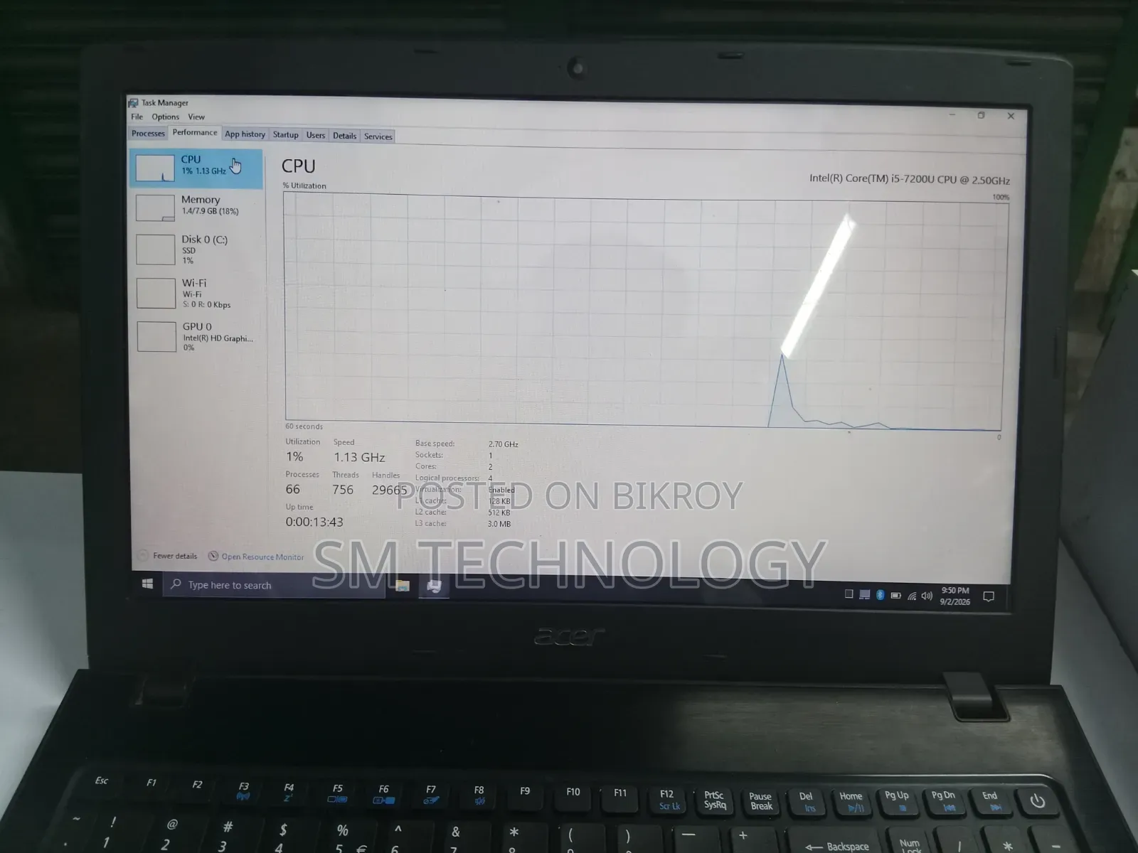 Laptop Acer Aspire 5 8GB Intel Core I5 SSD 128GB