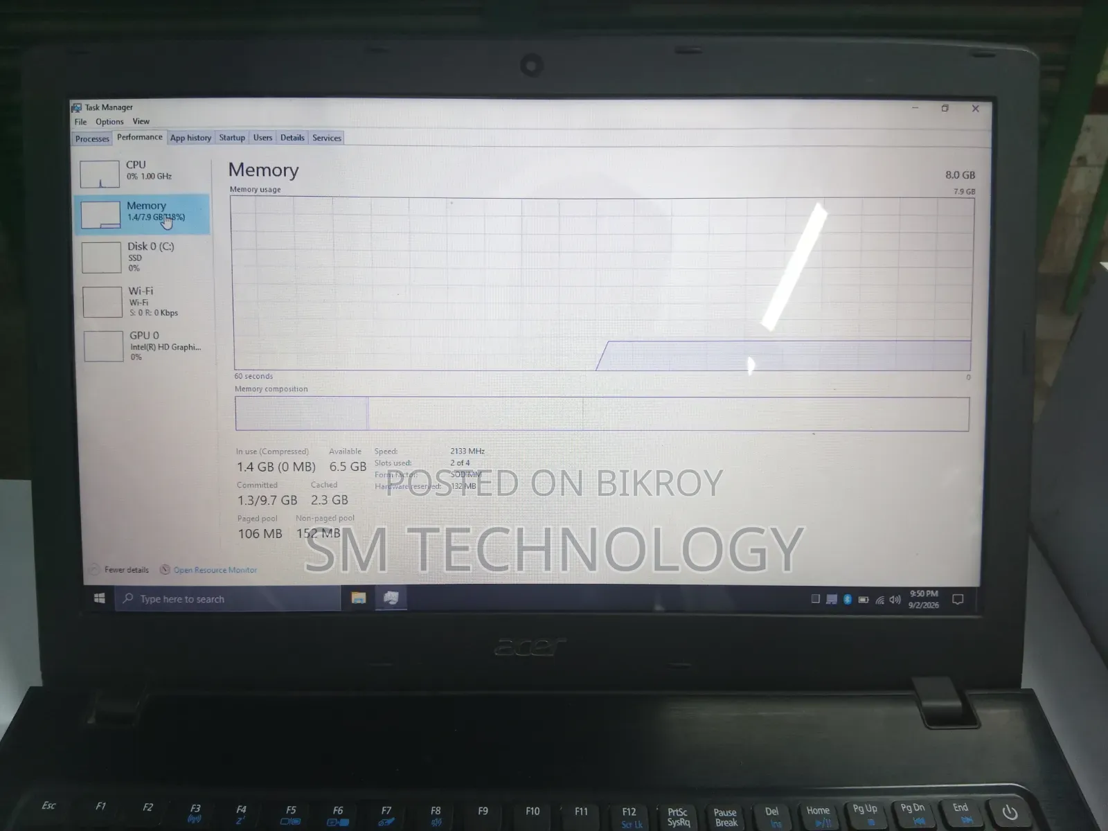 Laptop Acer Aspire 5 8GB Intel Core I5 SSD 128GB