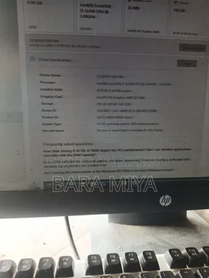 Desktop Computer 8GB Intel Core I7 SSD 128GB