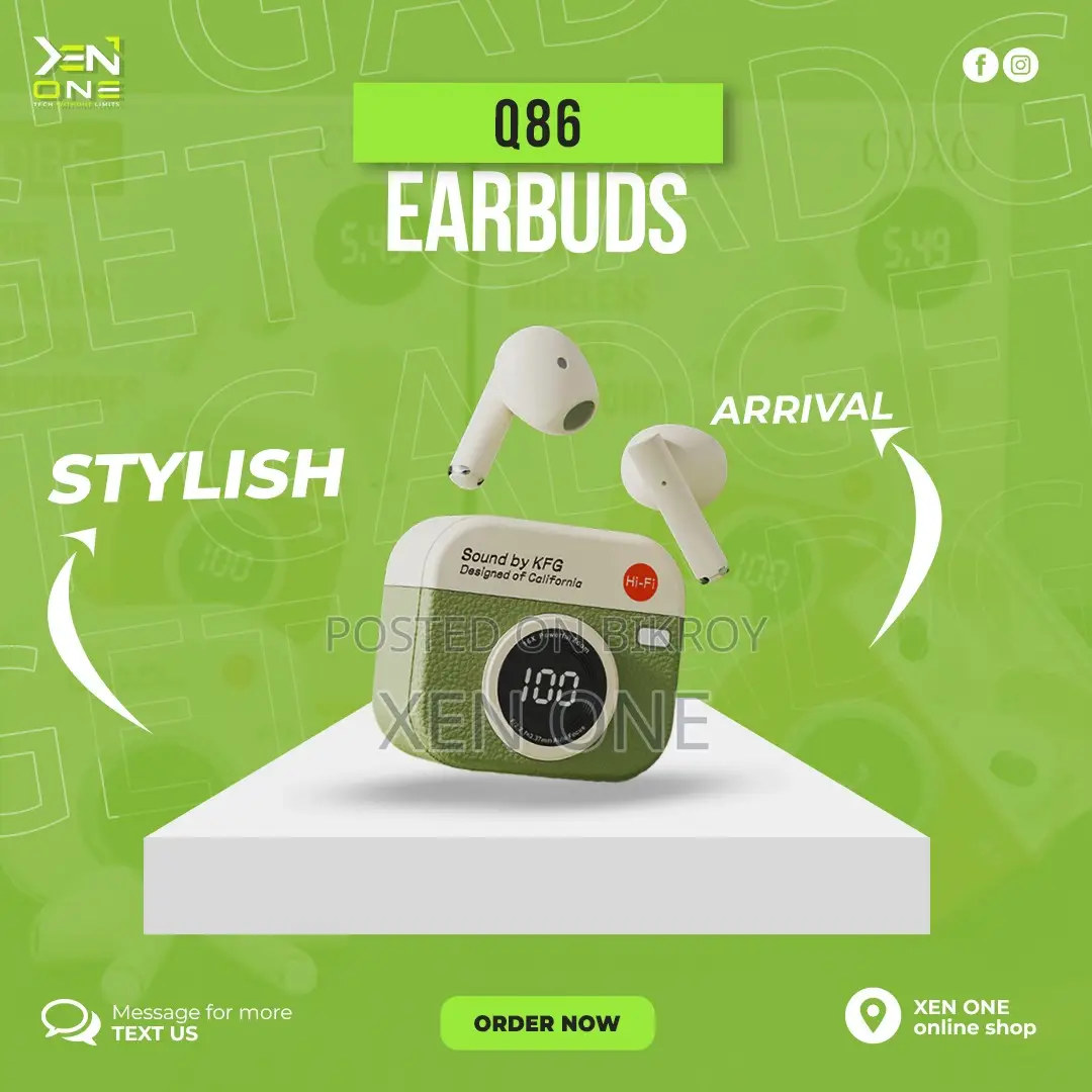 Q86 Retro Camera Design Earbuds