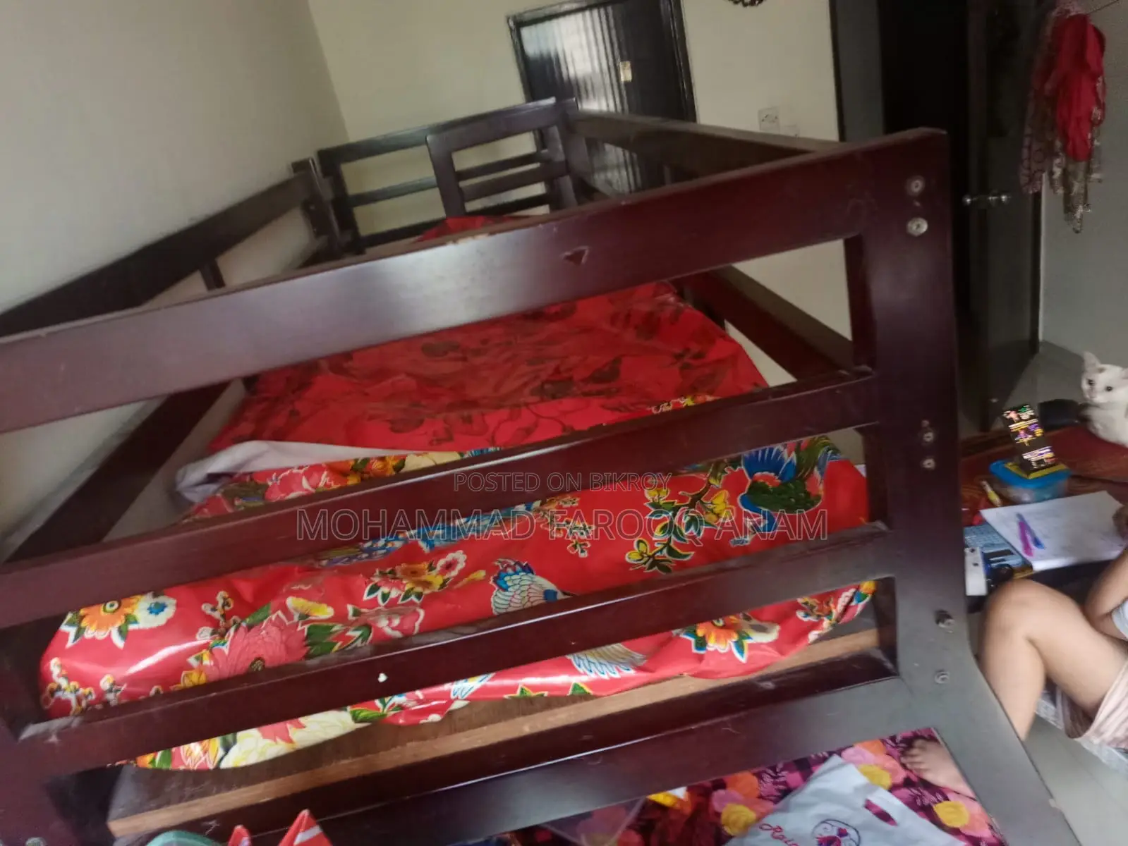 সেগুন কাঠের দোতলা খাট বিক্রয় হবে
