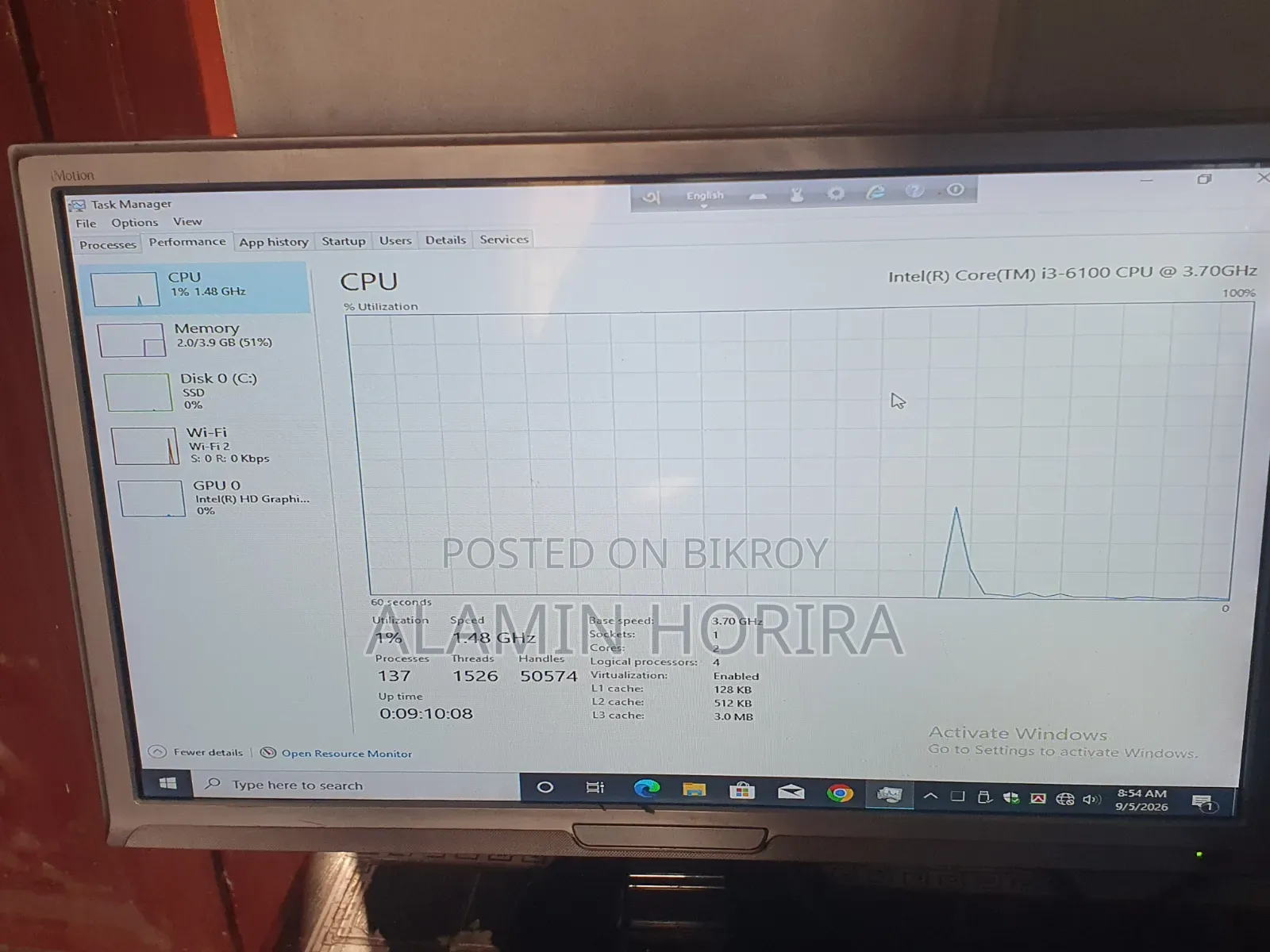Desktop Computer 4GB Intel Core I3 SSD 256GB