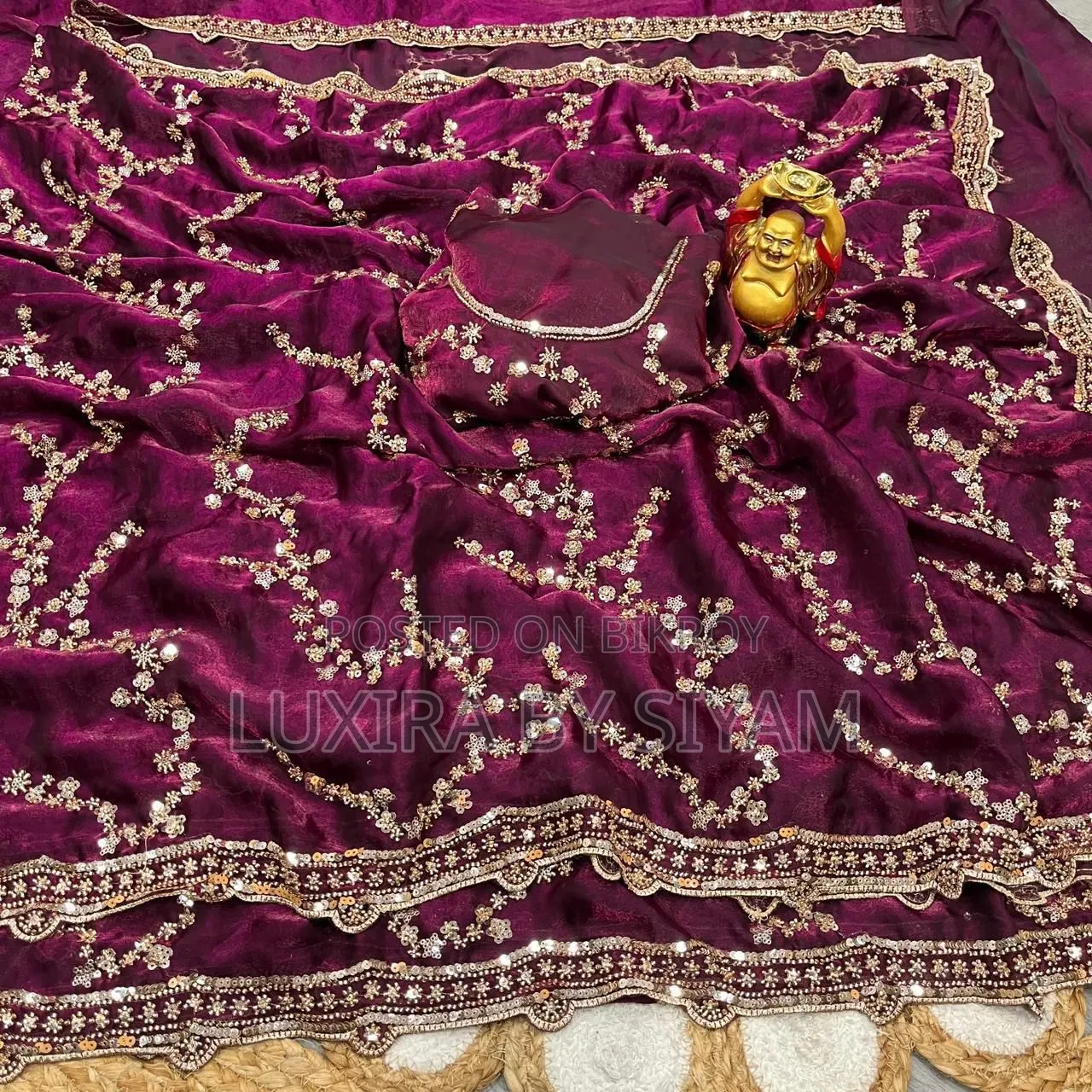 Pure Space Silk Saree Velvet Shine-এর অপূর্ব লুক
