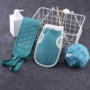 3Pcs Body Scrubber Set With Exfoliating Glove for Bathing