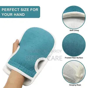 3Pcs Body Scrubber Set With Exfoliating Glove for Bathing
