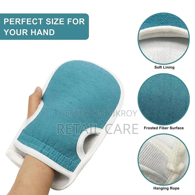 3Pcs Body Scrubber Set With Exfoliating Glove for Bathing