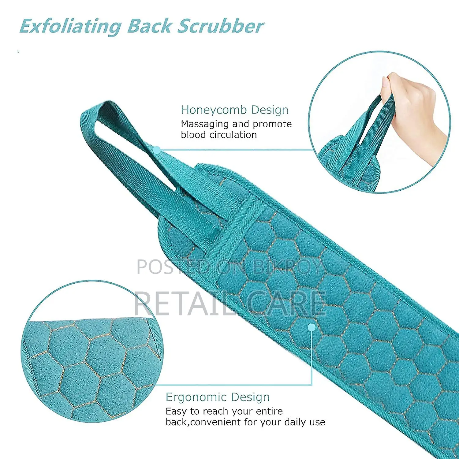 3Pcs Body Scrubber Set With Exfoliating Glove for Bathing