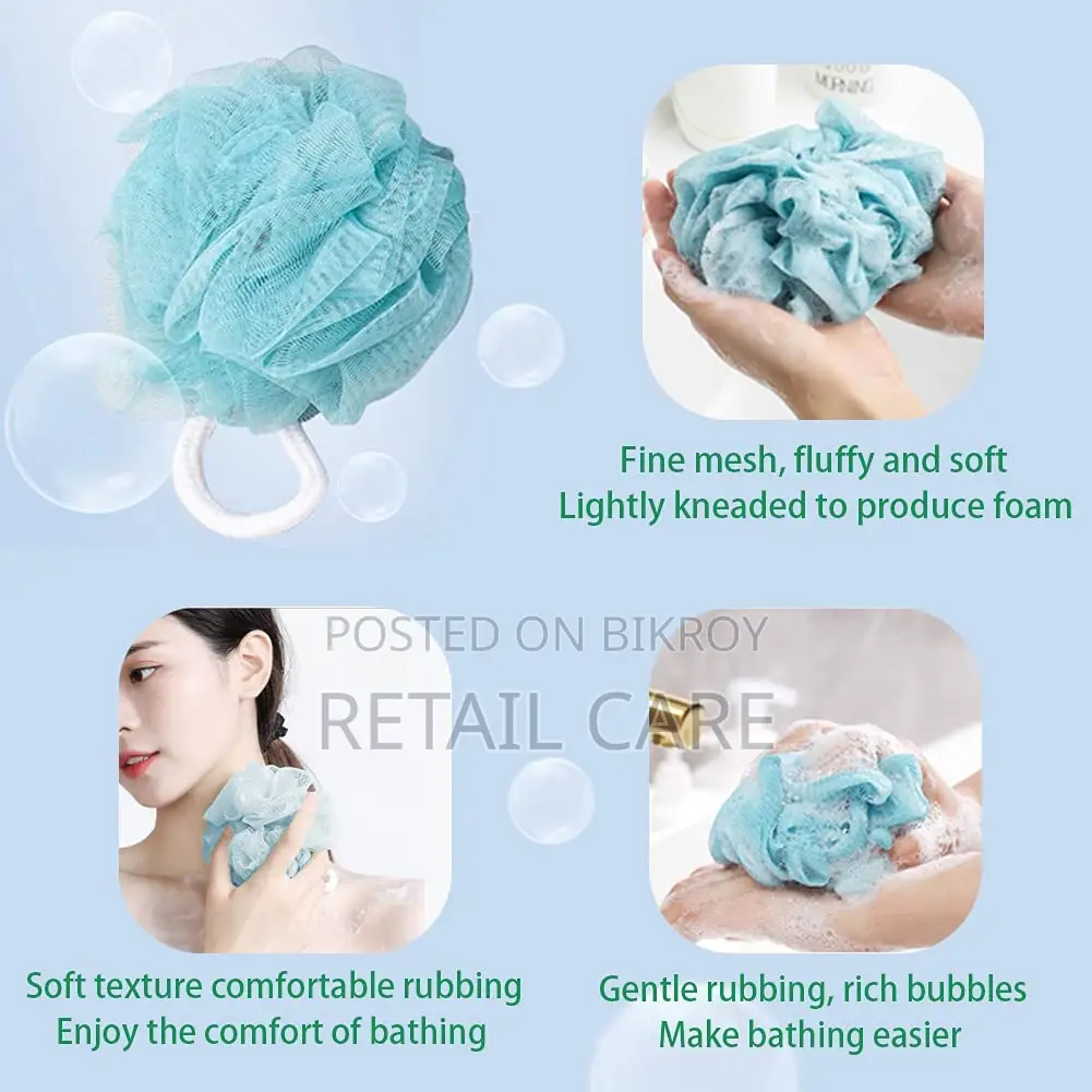 3Pcs Body Scrubber Set With Exfoliating Glove for Bathing