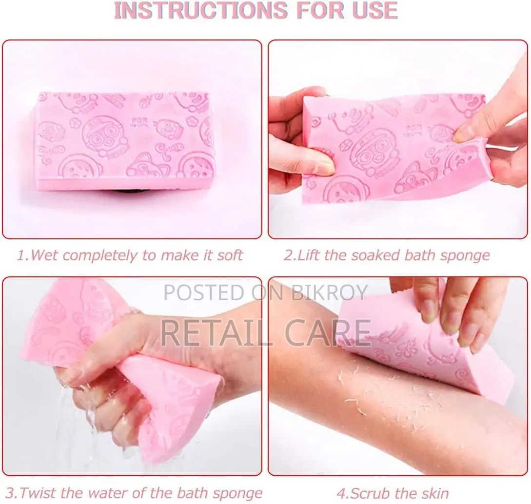 Soft Body Exfoliating Sponge for Bathing Shower Random Color